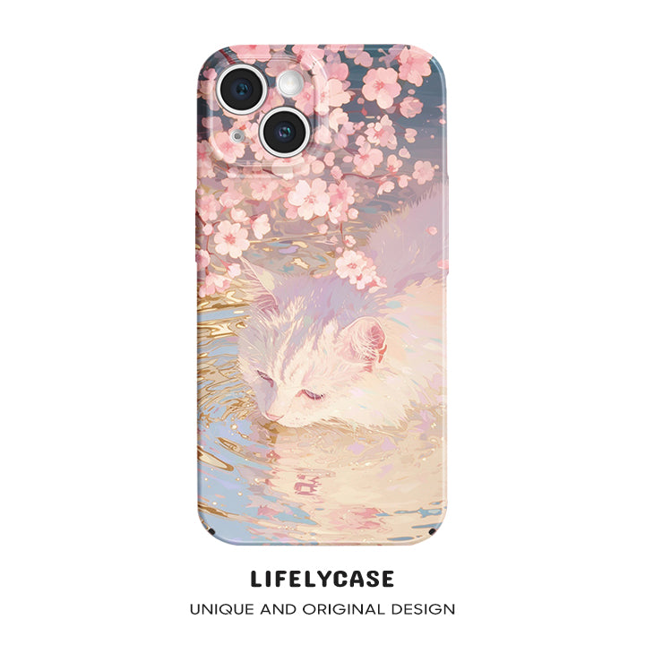 iPhone Series |"Spring and Cats" All-Inclusive Painted Phone Case