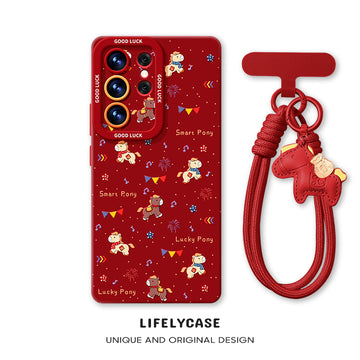 Samsung Series | Cartoon Pony Print Liquid Silicone Phone Case