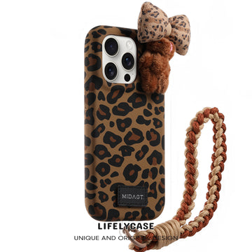 iPhone Lanyard Series | Brown Cartoon Phone Case