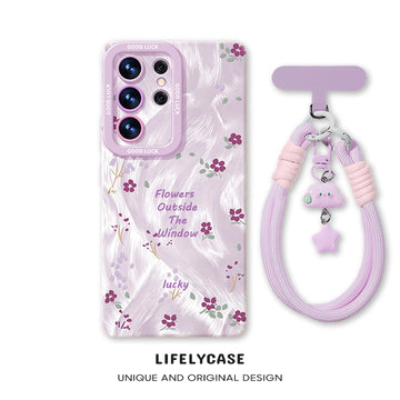 Samsung Series | Exquisite Floral Print Liquid Silicone Phone Case