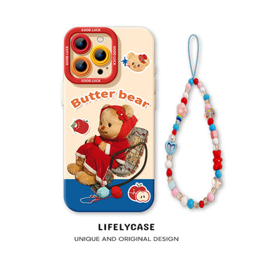 iPhone beads series | Cute Cartoon Liquid Silicone Phone Case