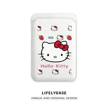 Leather Wallet With MagSafe - Hello Kitty
