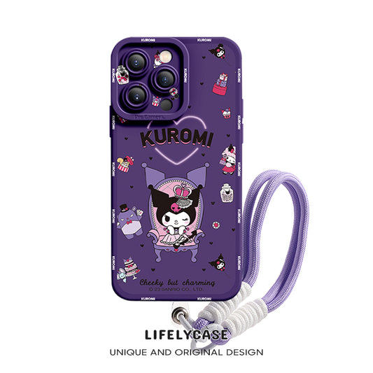 iPhone Lanyard Series | Fashion Cartoon Liquid Silicone Phone Case