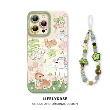 iPhone beads series | Cute Cartoon Liquid Silicone Phone Case