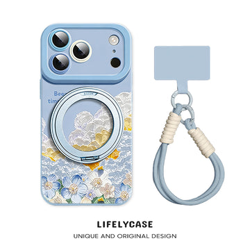 iPhone Lanyard Series | "Oil Painting: Flowers" Magnetic Stand Phone Case