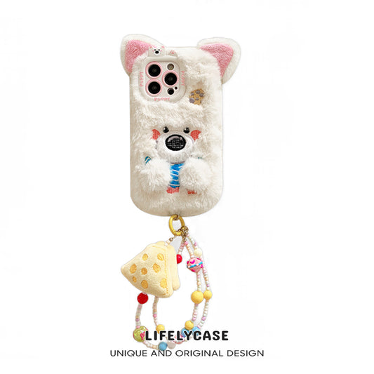 iPhone Lanyard Series | West Highland White Terrier Cartoon Plush Phone Case