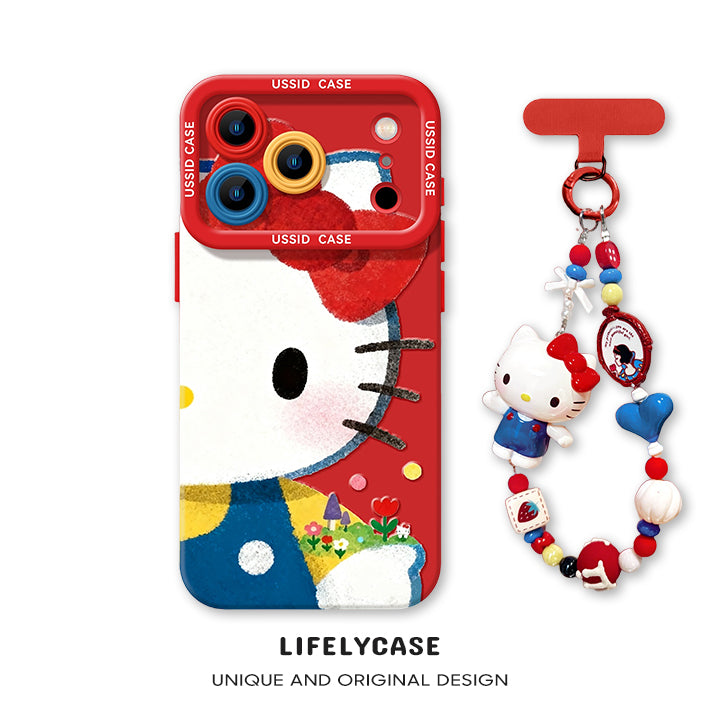 iPhone beads series | Hello Kitty Liquid Silicone Phone Case