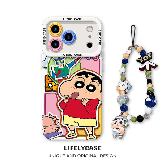 iPhone beads series | Crayon Shin-chan Design Liquid Silicone Phone Case
