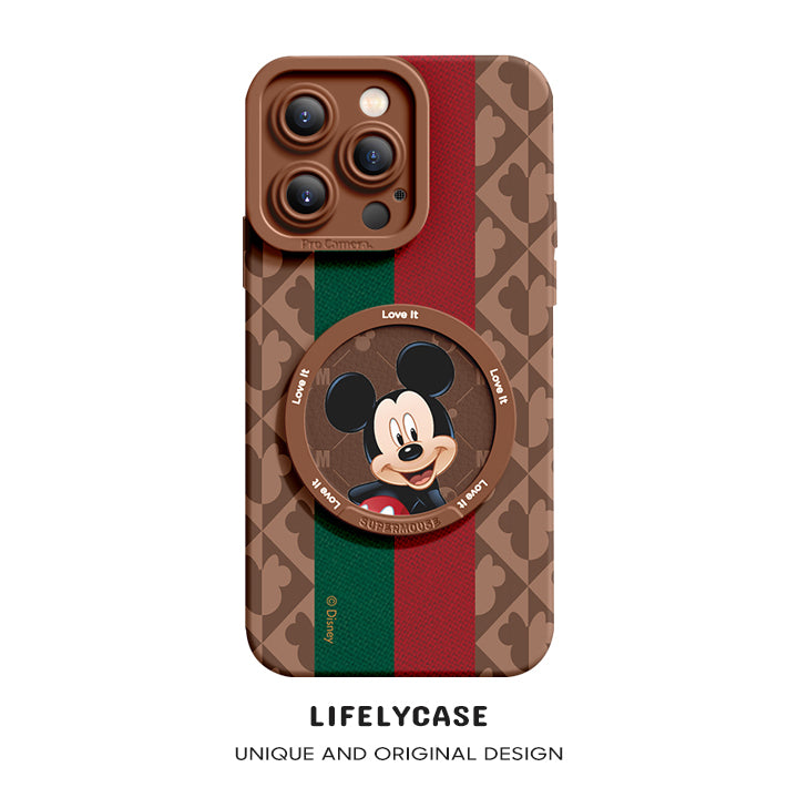 iPhone Mirror Bracket Series | Disney Design Silicone Liquid Phone Case