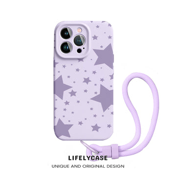 iPhone Lanyard Series | Star Design Liquid Silicone Phone Case Supports MagSafe