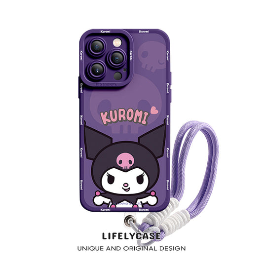 iPhone Lanyard Series | Fashion Cartoon Liquid Silicone Phone Case