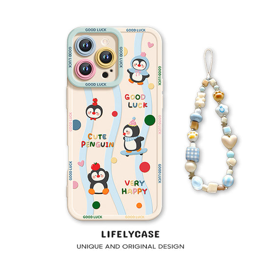 iPhone beads series | Little Penguin Liquid Silicone Phone Case