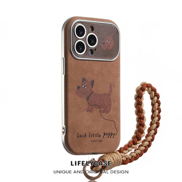 iPhone Lanyard Series | Brown Cartoon Phone Case