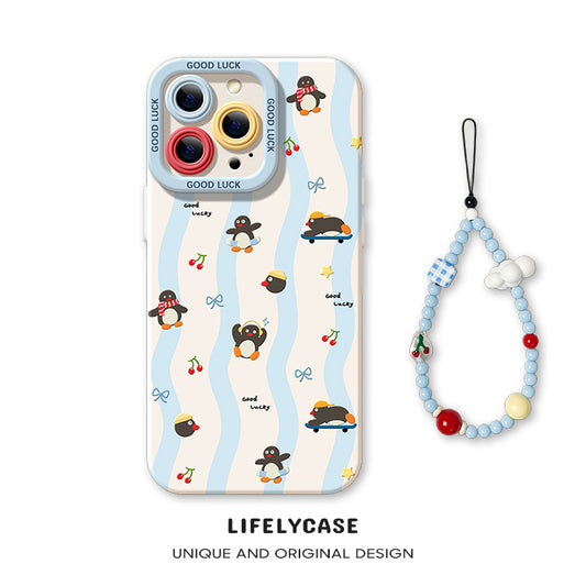 iPhone beads series | Cute Cartoon Liquid Silicone Phone Case