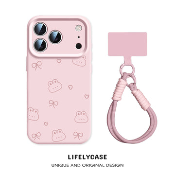 iPhone Lanyard Series | Cartoon Rabbit Rotating Stand Phone Case