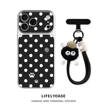 iPhone beads series | Stylish Polka Dot Design Liquid Silicone Phone Case