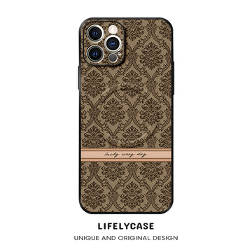 iPhone MagSafe Series | Light Luxury Print Leather Phone Case