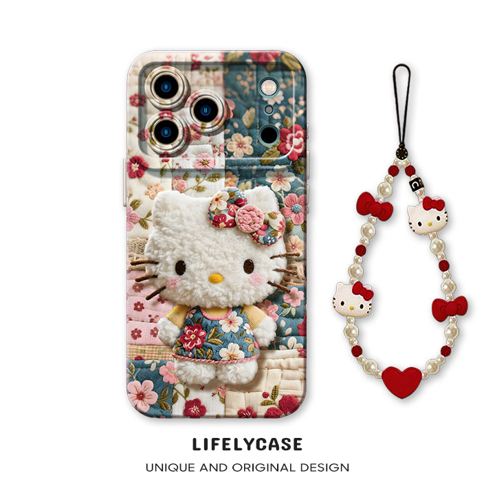 iPhone beads series | Hello Kitty Liquid Silicone Phone Case