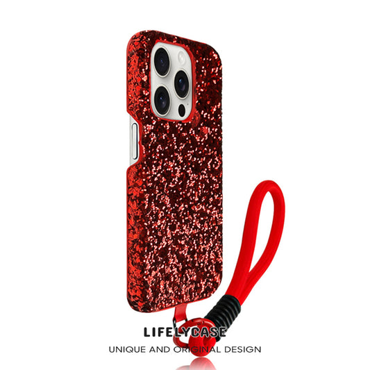 iPhone Lanyard Series | Light Luxury Sequin Design Phone Case