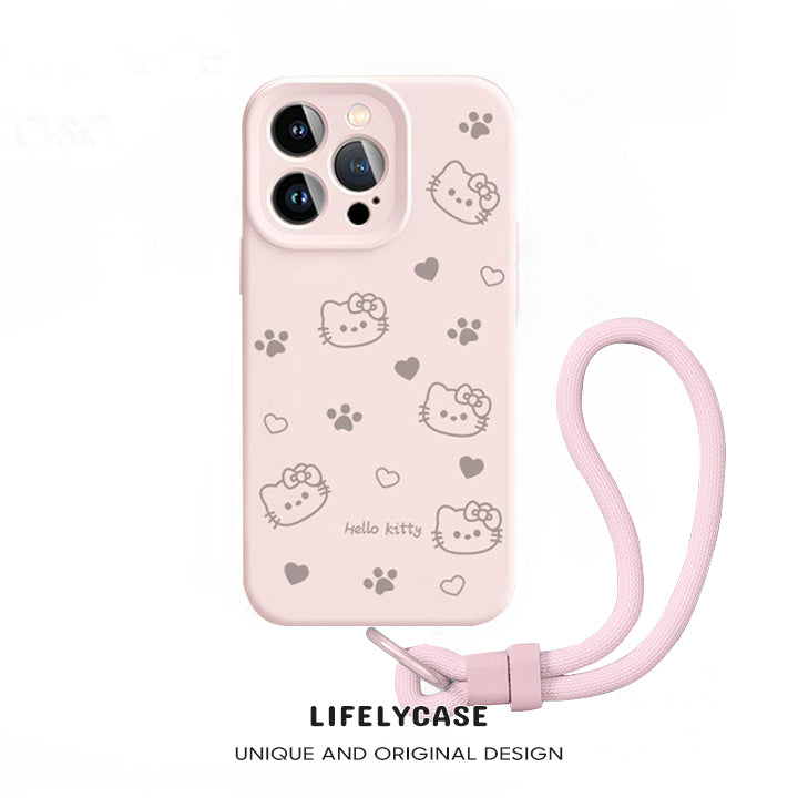 iPhone Lanyard Series | Hello Kitty Liquid Silicone MagSafe Phone Case