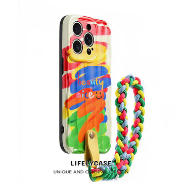 iPhone Lanyard Series | Colorful Oil Painting Series Phone Case