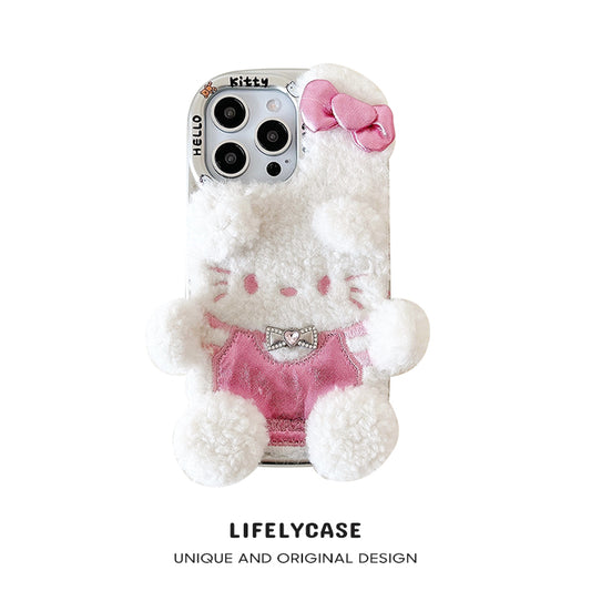 iPhone Lanyard Series | Cute Hello Kitty Plush Phone Case