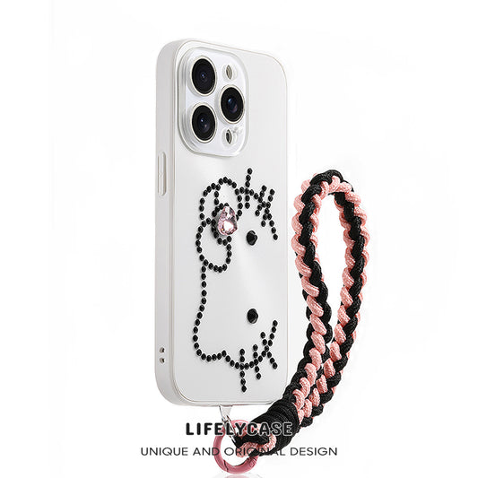 iPhone Lanyard Series | Diamond Hello Kitty Phone Case