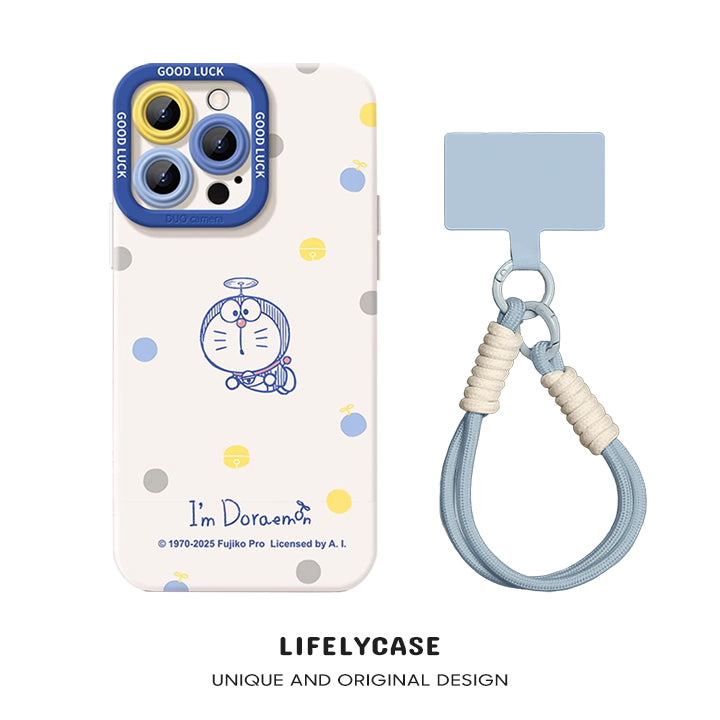 iPhone Lanyard Series | Doraemon Magnetic Rotating Stand Phone Case