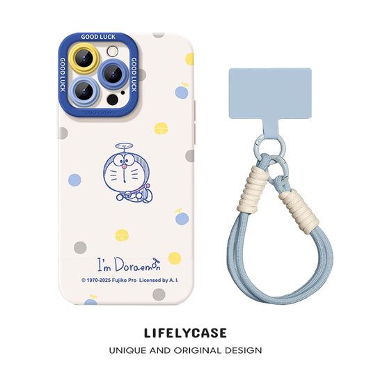 iPhone Lanyard Series | Doraemon Magnetic Rotating Stand Phone Case
