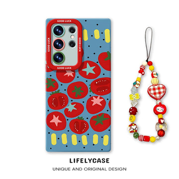 Samsung Series | Cartoon Tomato Liquid Silicone Phone Case
