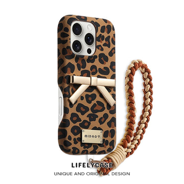 iPhone Lanyard Series | Bow Design Leather Phone Case