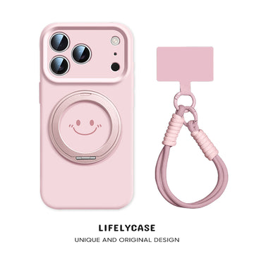 iPhone Lanyard Series | "Smile" Rotating Stand Phone Case