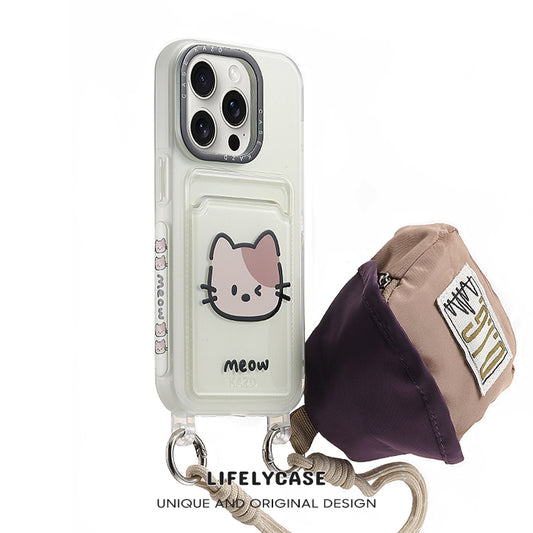 iPhone Lanyard Series | Card Holder Design Cartoon Phone Case