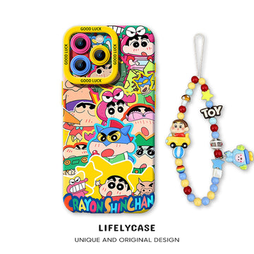iPhone beads series | Crayon Shin-chan Liquid Silicone Phone Case
