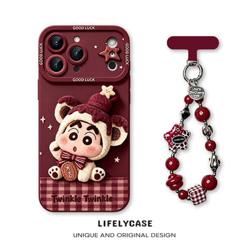 iPhone Beads Series | Crayon Shin-chan Liquid Silicone Phone Case