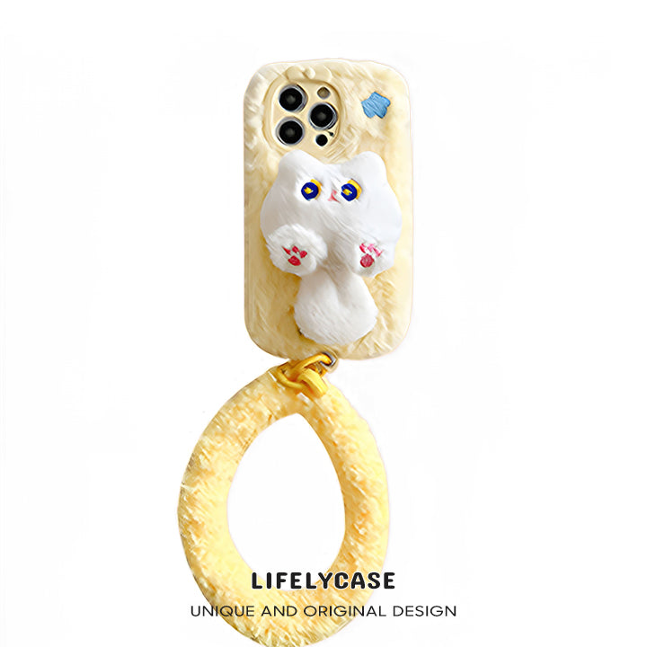 iPhone Lanyard Series | Cartoon Animal Plush Phone Case