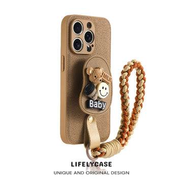 iPhone Lanyard Series | Cute Bear Stand Phone Case