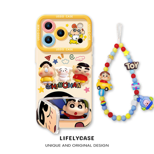 iPhone beads series | Crayon Shin-chan Design Liquid Silicone Phone Case