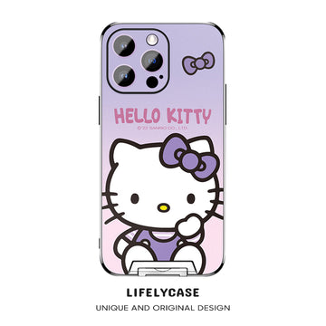 iPhone Invisible Bracket Series | "Hello Kitty" Cartoon Matte Phone Case