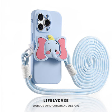 iPhone Lanyard Series | Cartoon Phone Case with Long Crossbody Lanyard