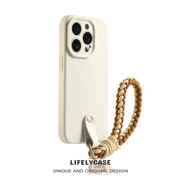 iPhone Lanyard Series | Liquid Silicone Lens Full Cover Phone Case