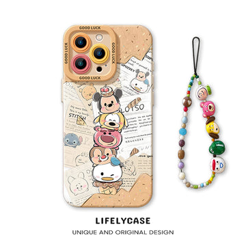 iPhone beads series | Cute Cartoon Liquid Silicone Phone Case