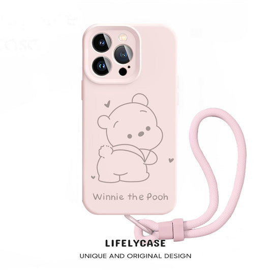 iPhone Lanyard Series | Winnie the Pooh Liquid Silicone MagSafe Phone Case