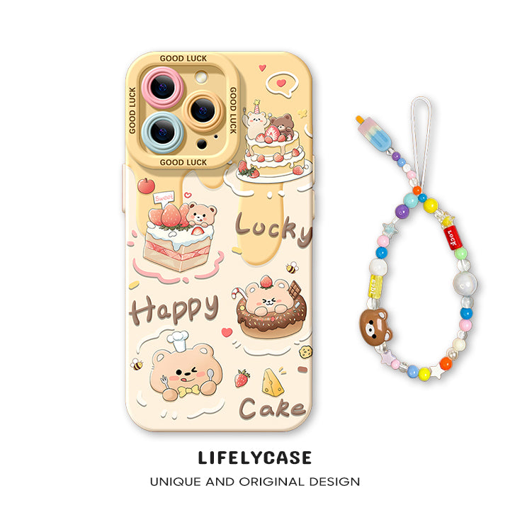 iPhone beads series | Butter Bear Liquid Silicone Phone Case
