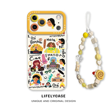 iPhone beads series | Creative Graffiti Liquid Silicone Phone Case