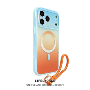 iPhone Lanyard Series | Dreamy Gradient MagSafe Case with Magnetic Stand Grip