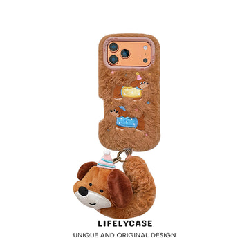 iPhone Series | Cartoon Liquid Silicone Plush Phone Case