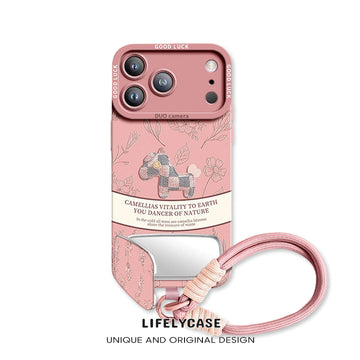 iPhone Lanyard Series | Retro Pony Mirror Stand Phone Case