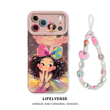 iPhone beads series | Cute Girl Liquid Silicone Phone Case