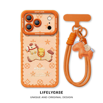 iPhone beads series | Stylish Pony Keychain Liquid Silicone Phone Case